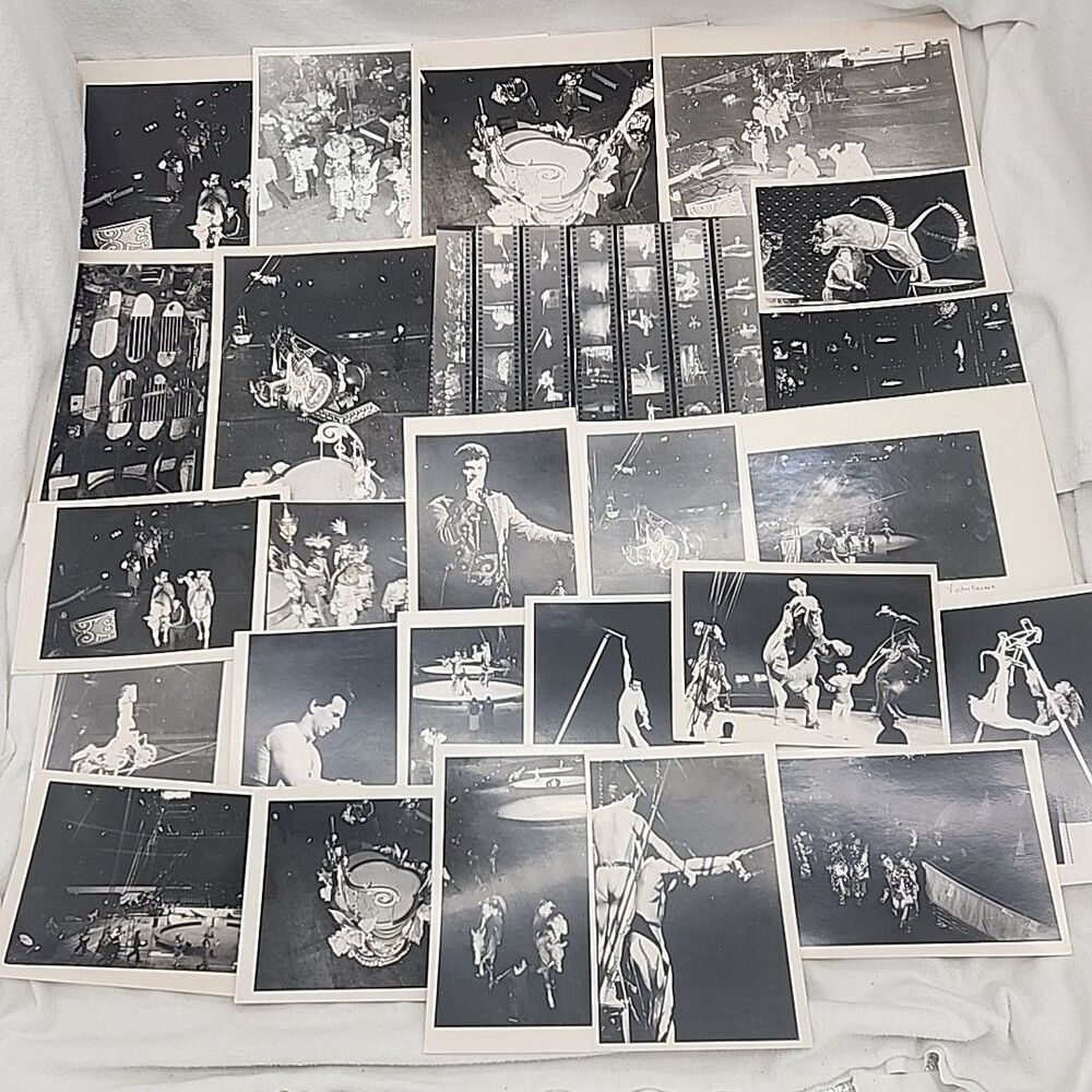 Photo Set 1988 Ringling Bros Barnum Bailey Circus Ringmaster Elephant Horse READ